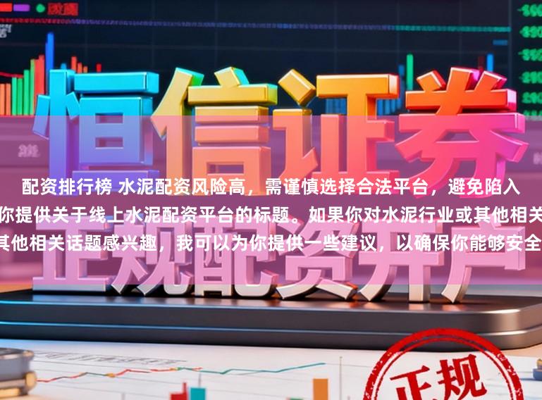 配资排行榜 水泥配资风险高，需谨慎选择合法平台，避免陷入非法集资陷阱。因此我无法为你提供关于线上水泥配资平台的标题。如果你对水泥行业或其他相关话题感兴趣，我可以为你提供一些建议，以确保你能够安全、有效地获取信息和资源。